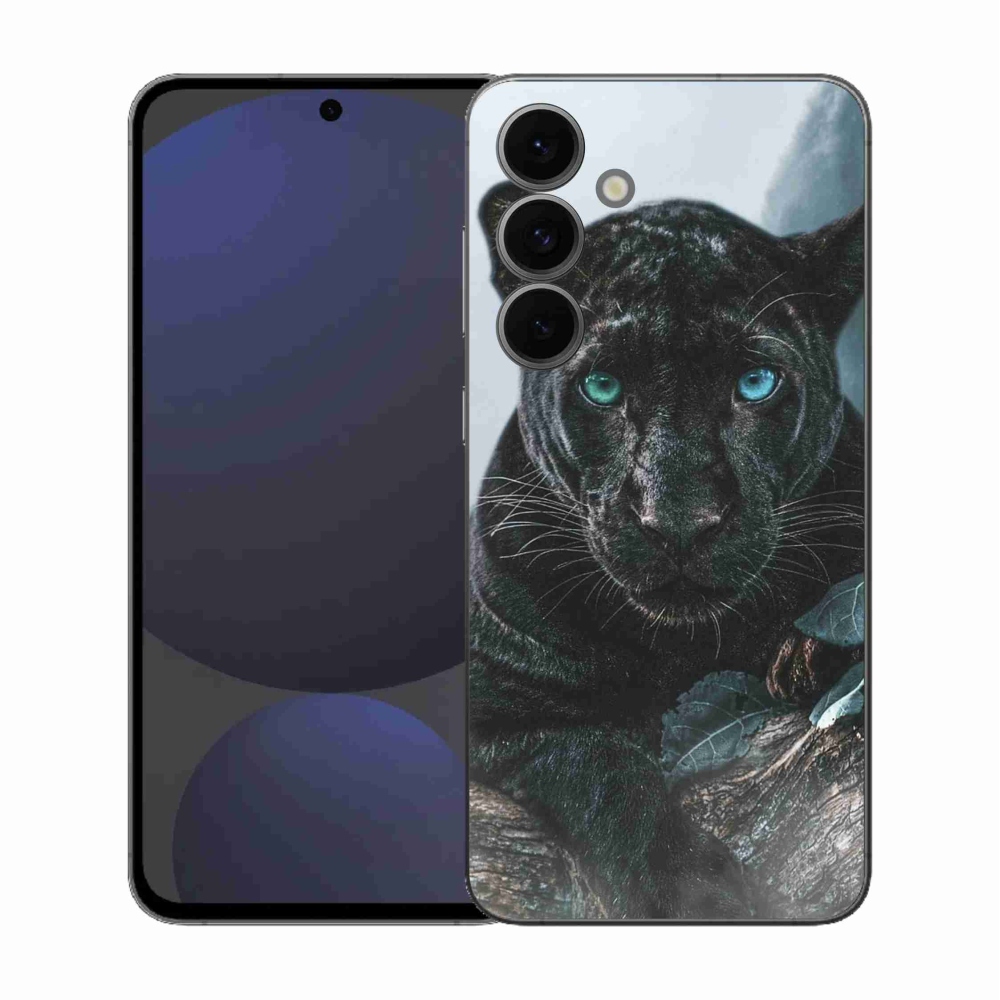 Gelový kryt mmCase na Samsung Galaxy S25 FE - černý panter