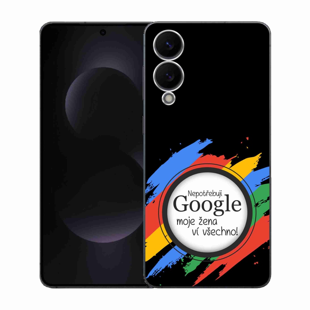 Gelový kryt mmCase na Samsung Galaxy S25 Edge - žena ví všechno černé pozadí