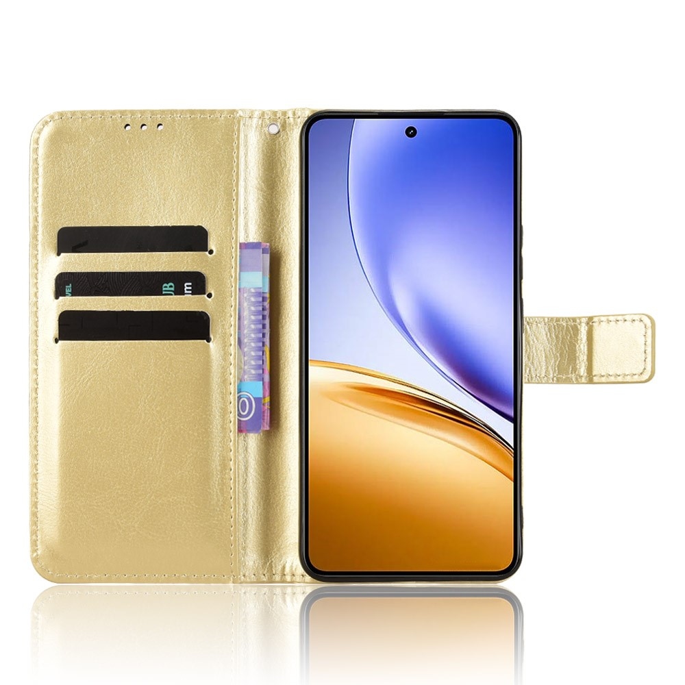 Crazy knížkové pouzdro na Realme 14 5G/14T 5G - zlaté