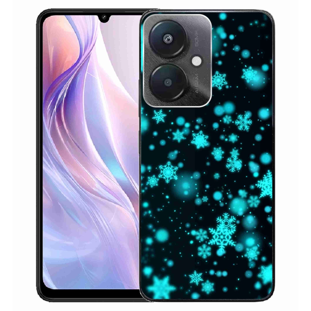 Gelový kryt mmCase na Xiaomi Redmi 13C 5G - sněhové vločky 1