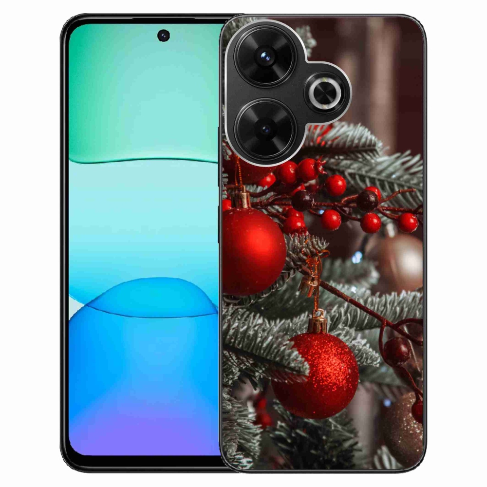 Gelový kryt mmCase na Xiaomi Redmi 13 4G/Poco M6 4G - vánoční ozdoby 2