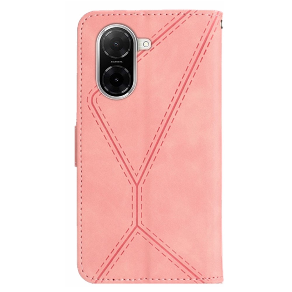 Linesy knížkové pouzdro na Xiaomi Redmi A5 (171.7x77.8x8.3mm) - růžové