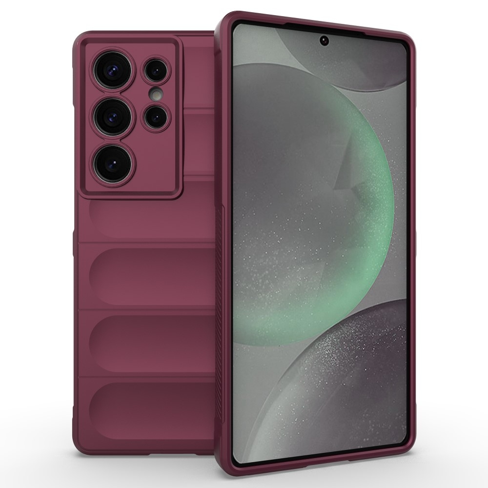 Rugg odolný gelový obal na Samsung Galaxy S25 Ultra - vínový