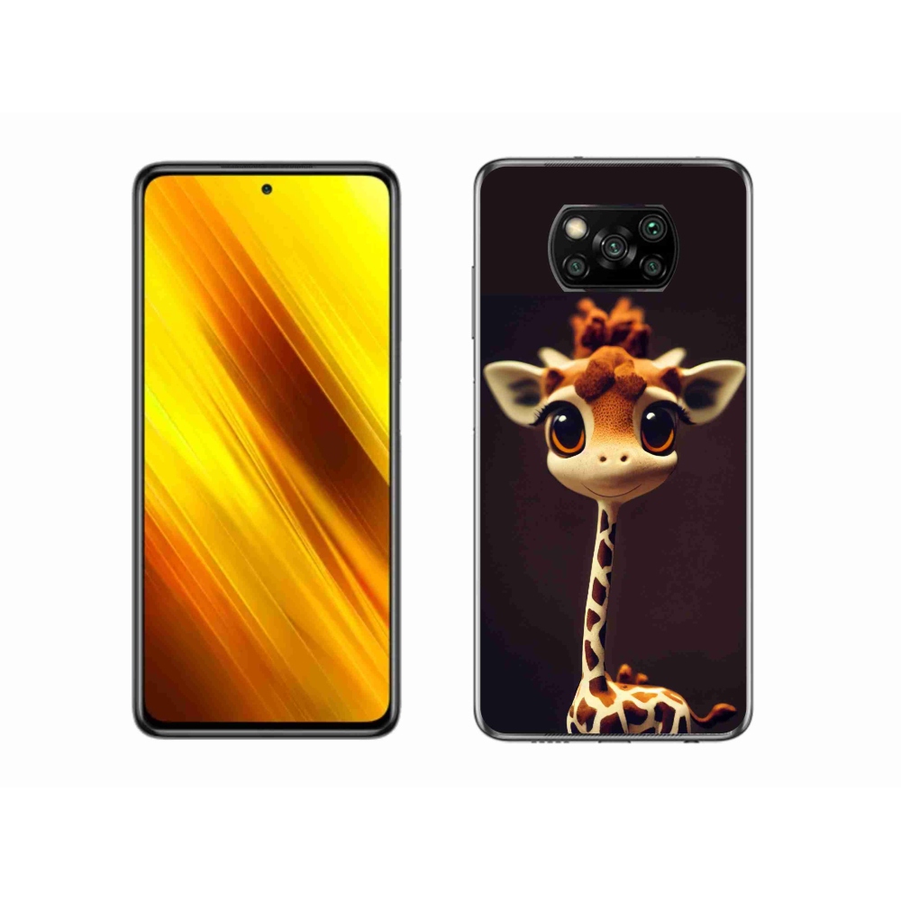 Gelový kryt mmCase na Xiaomi Poco X3 Pro - malá žirafa