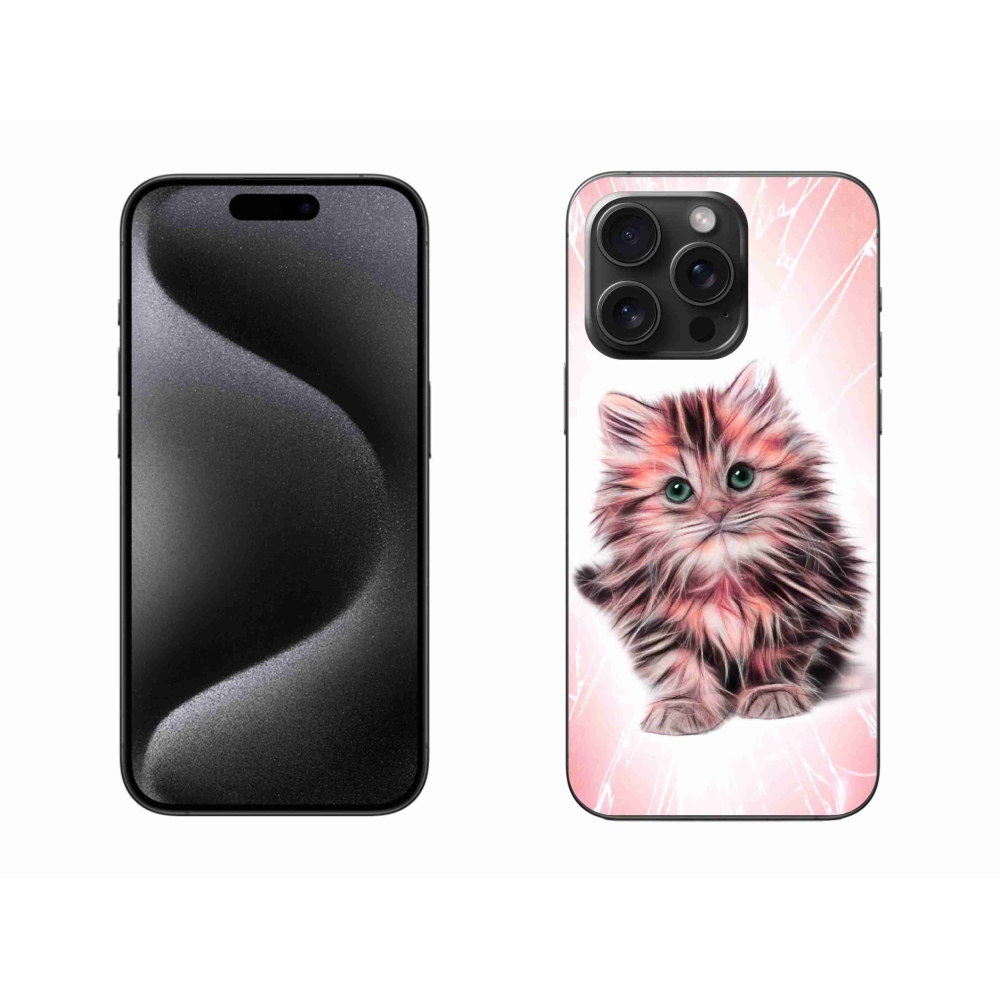 Gelový kryt mmCase na iPhone 15 Pro Max - roztomilé kotě