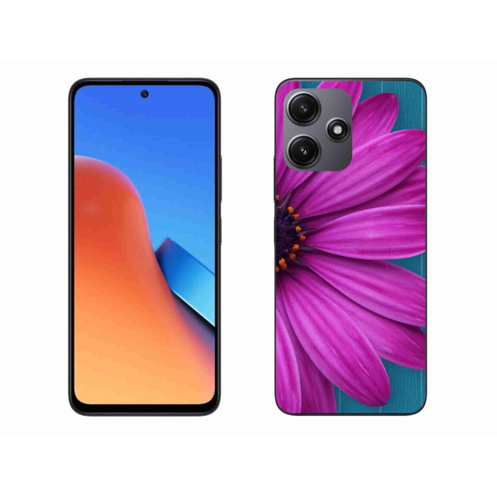 Gelový obal mmCase na Xiaomi Redmi 12 5G - fialová kopretina