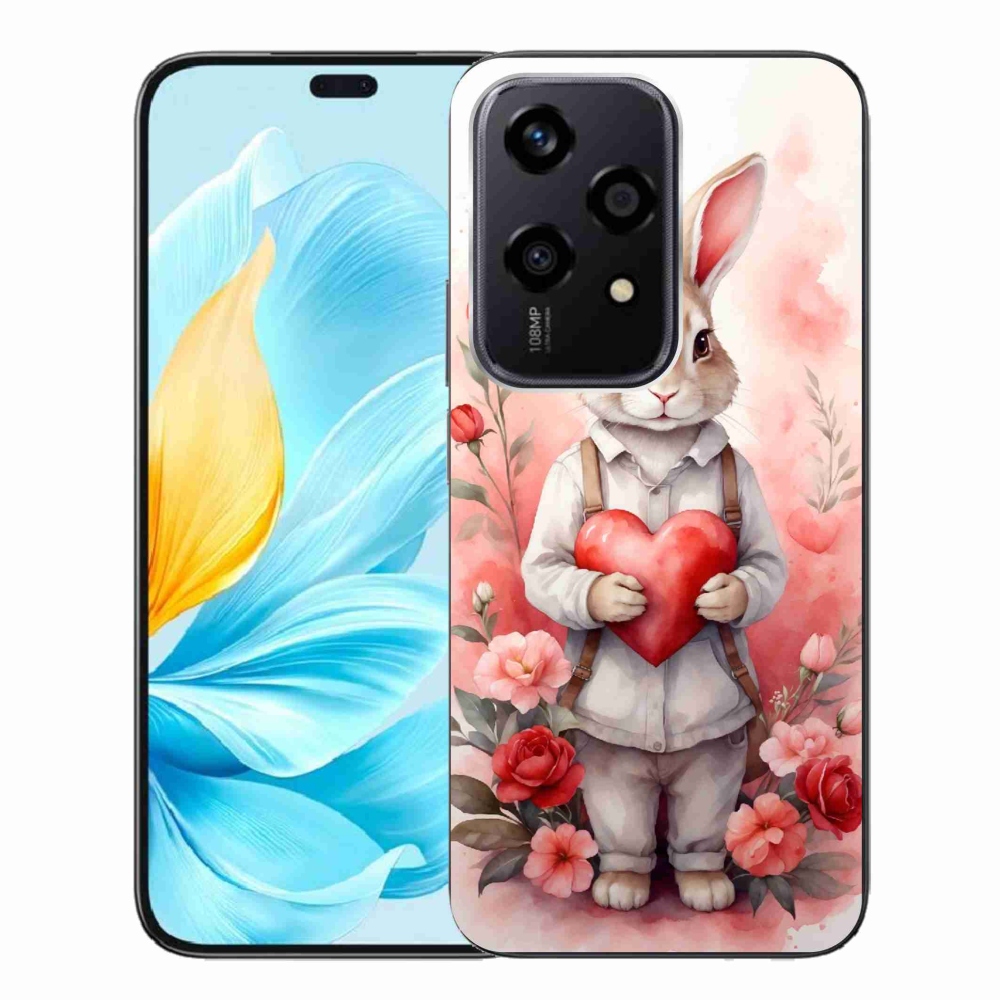 Gelový kryt mmCase na Honor 200 Lite 5G - zajíc se srdíčkem