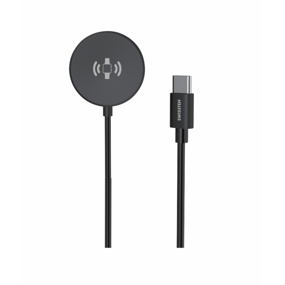 Swissten magnetický kabel pro Samsung Galaxy Watch, USB-C 1.2 m - černý