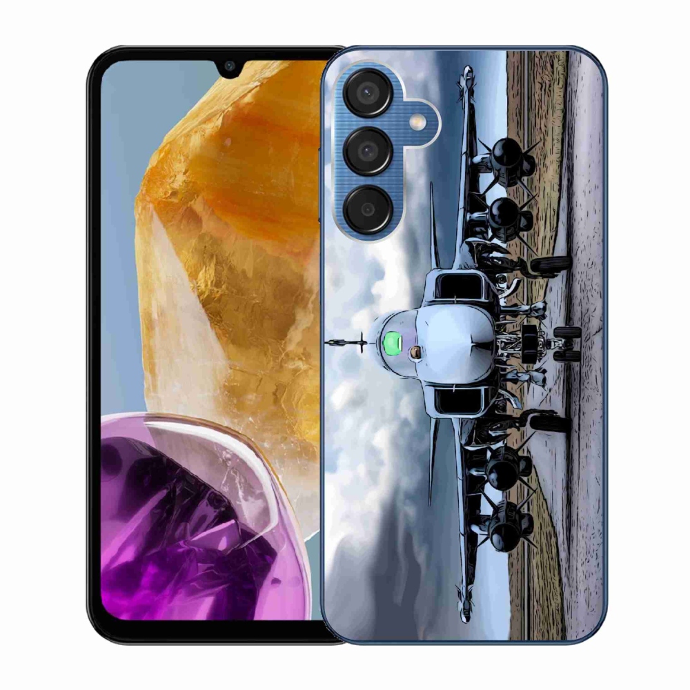 Gelový kryt mmCase na Samsung Galaxy M15 5G - vojenské letadlo