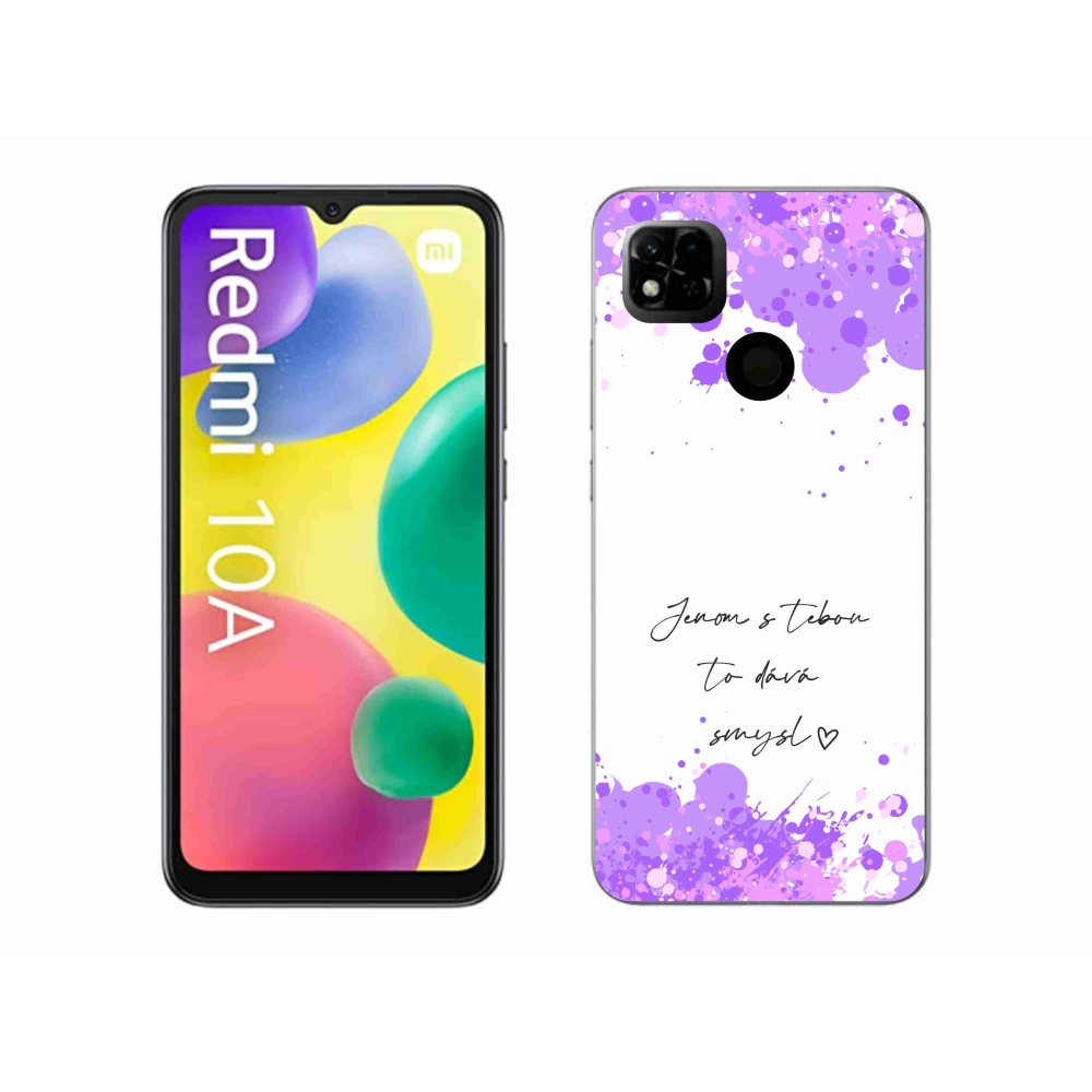 Gelový kryt mmCase na Xiaomi Redmi 10A - zamilovaný text bílé pozadí
