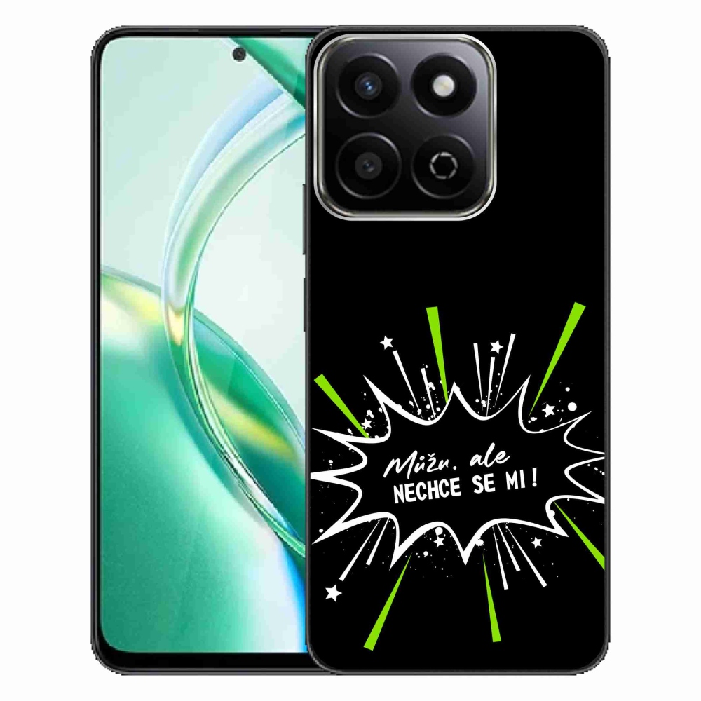 Gelový kryt mmCase na Honor 200 Smart 5G - vtipný text 11 černé pozadí