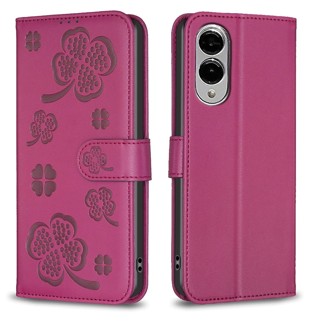 Clover knížkové pouzdro na Samsung Galaxy S25 Edge - rose