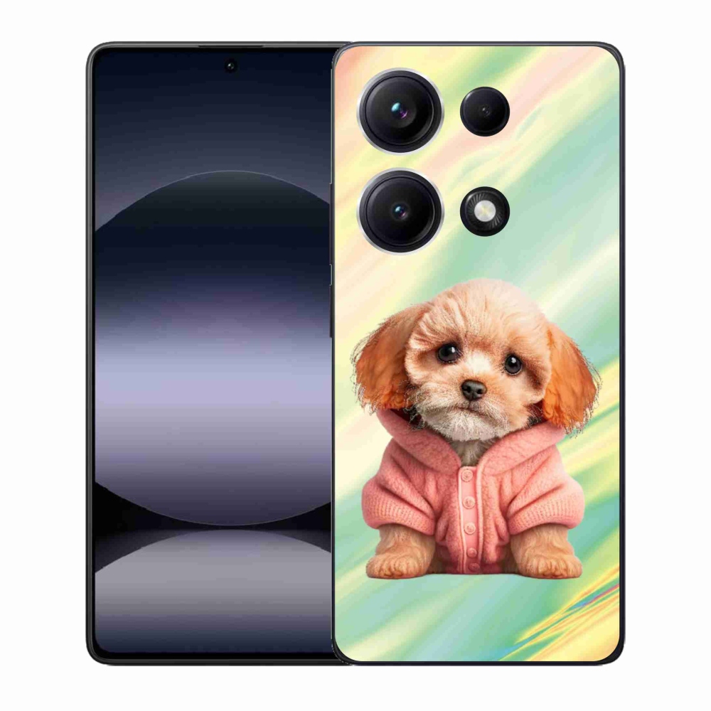Gelový kryt mmCase na Xiaomi Redmi Note 14S - štěně ve svetru