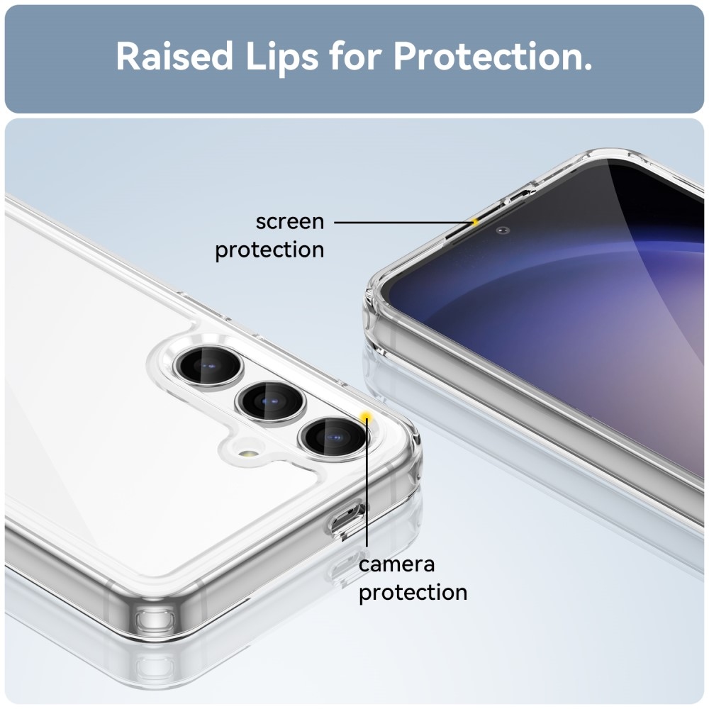 Gelový obal s pevnými zády na Samsung Galaxy S24 - průhledný