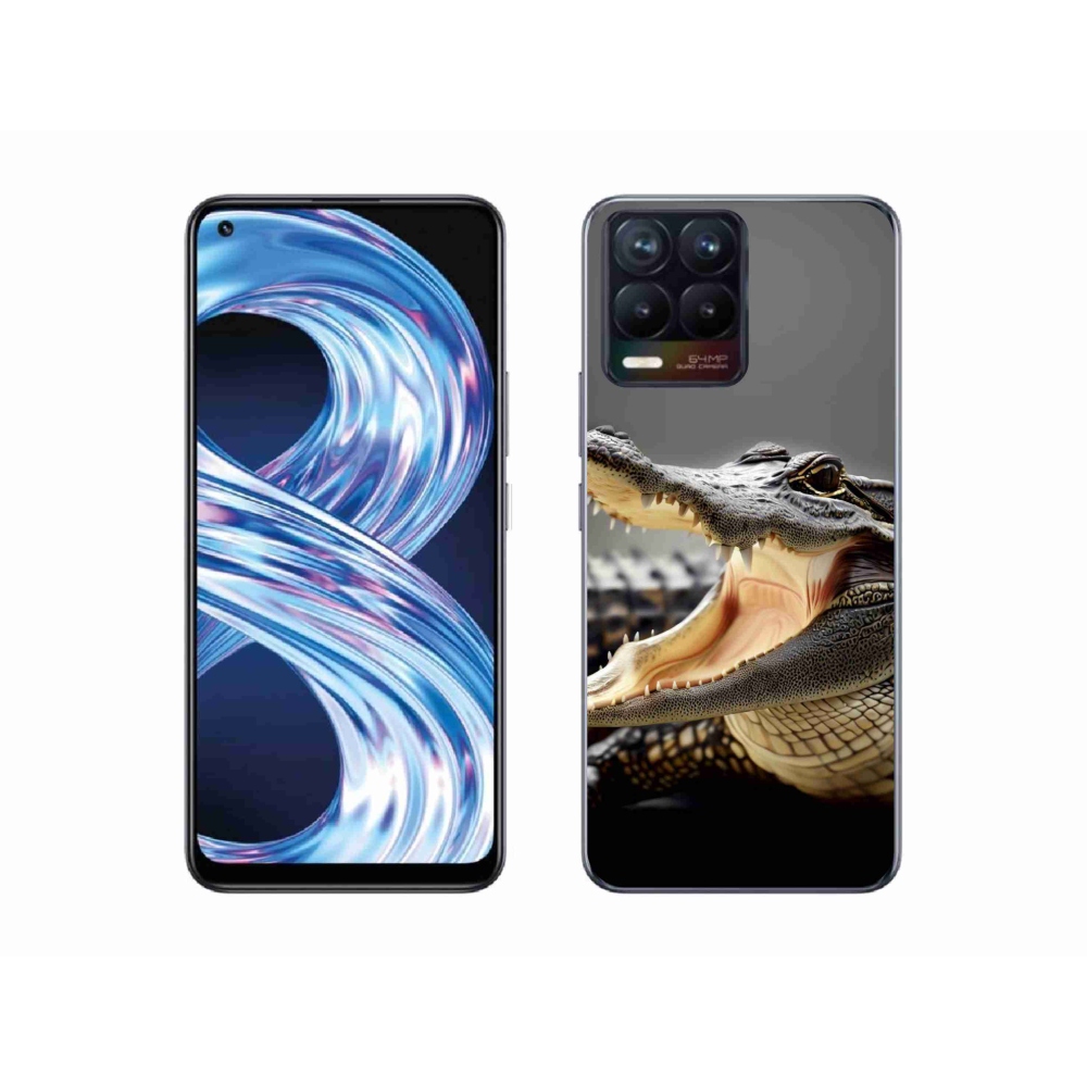 Gelový kryt mmCase na Realme 8 Pro - krokodýl