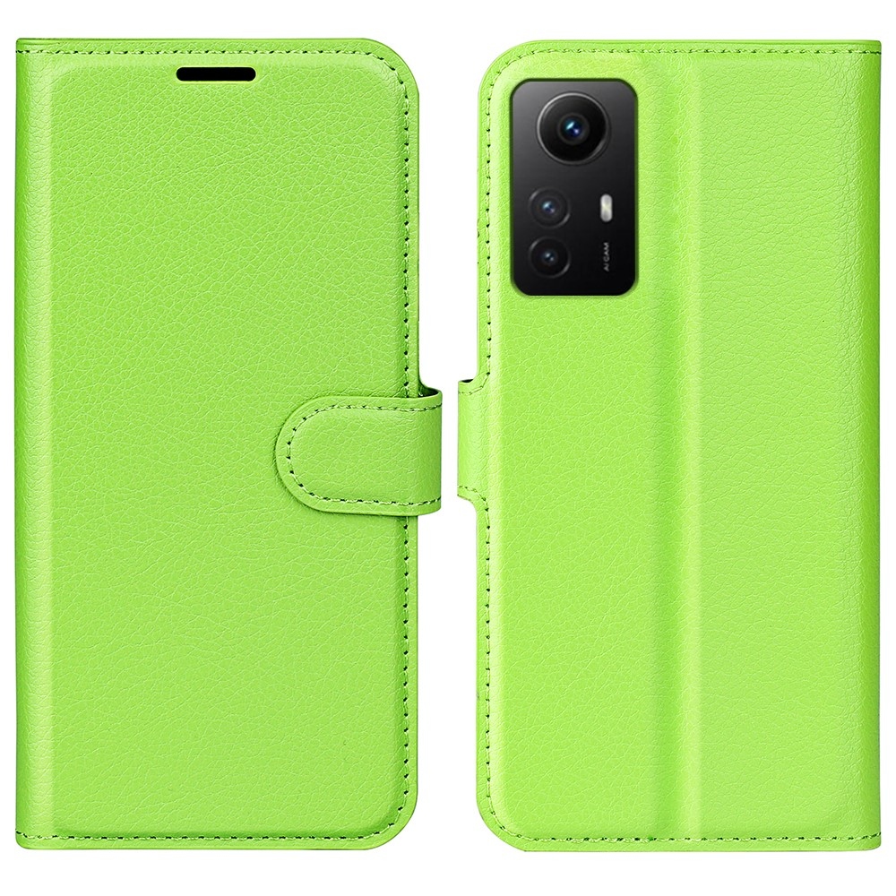 Litchi knížkové pouzdro na Xiaomi Redmi Note 12S - zelené