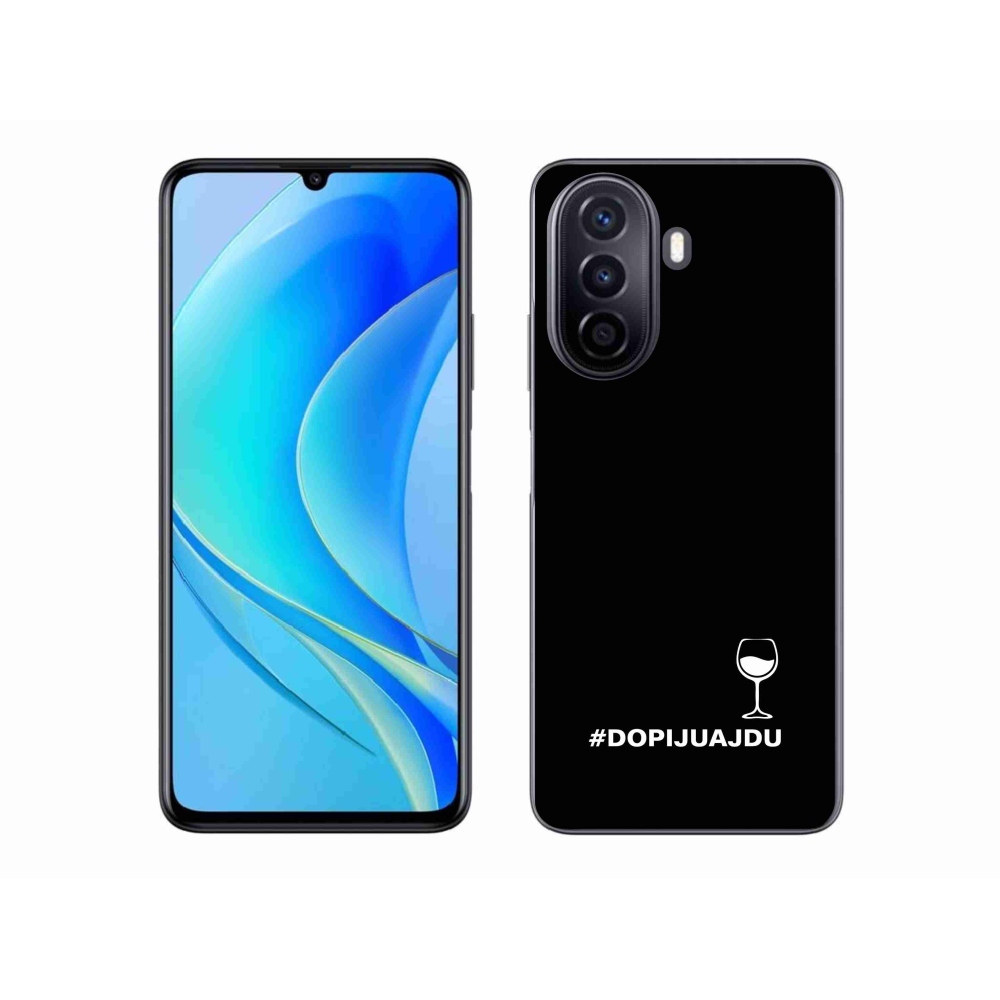 Gelový kryt mmCase na Huawei Nova Y70 - vinný motiv černé pozadí