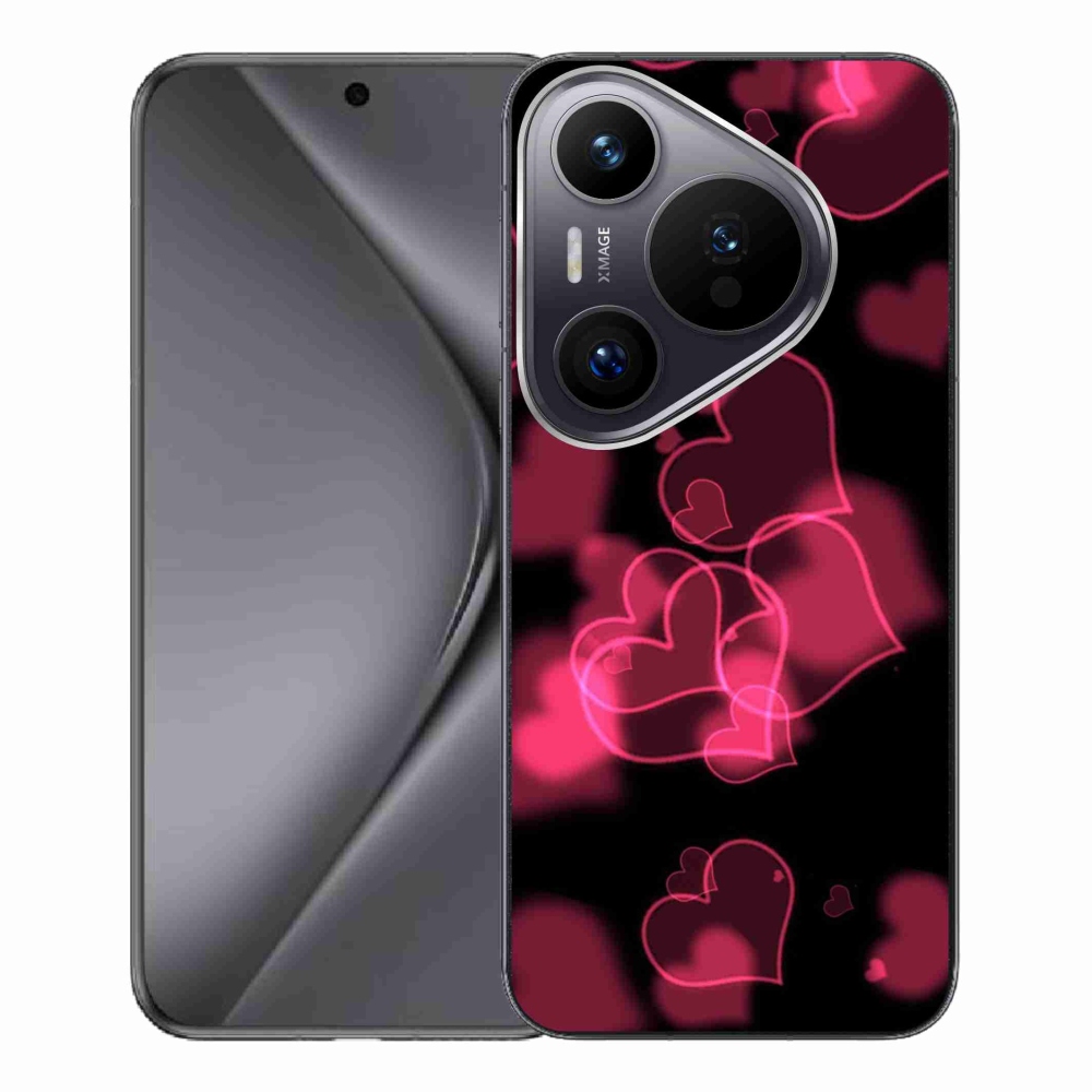Gelový kryt mmCase na Huawei Pura 70 Pro - červená srdíčka