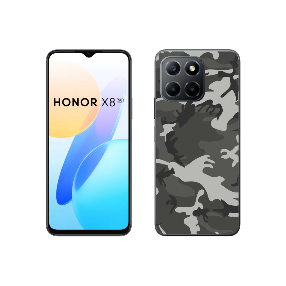 Gelový kryt mmCase na Honor X8 5G/70 Lite 5G - maskáčový vzor
