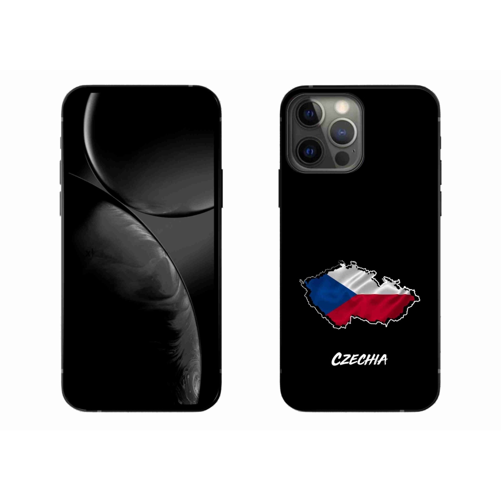 Gelový kryt mmCase na iPhone 13 Pro Max 6.7 - Czechia černé pozadí