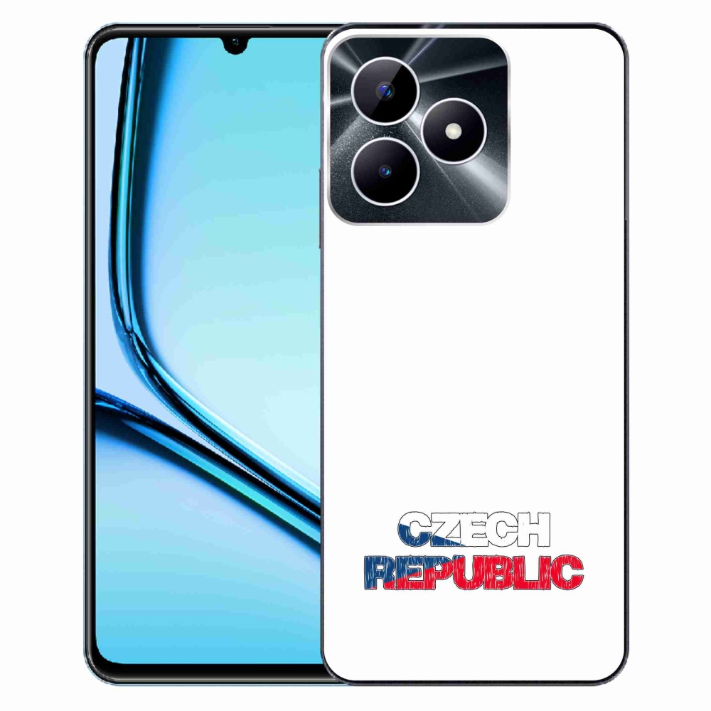 Gelový kryt mmCase na Realme Note 50 - Czech Republic bílé pozadí