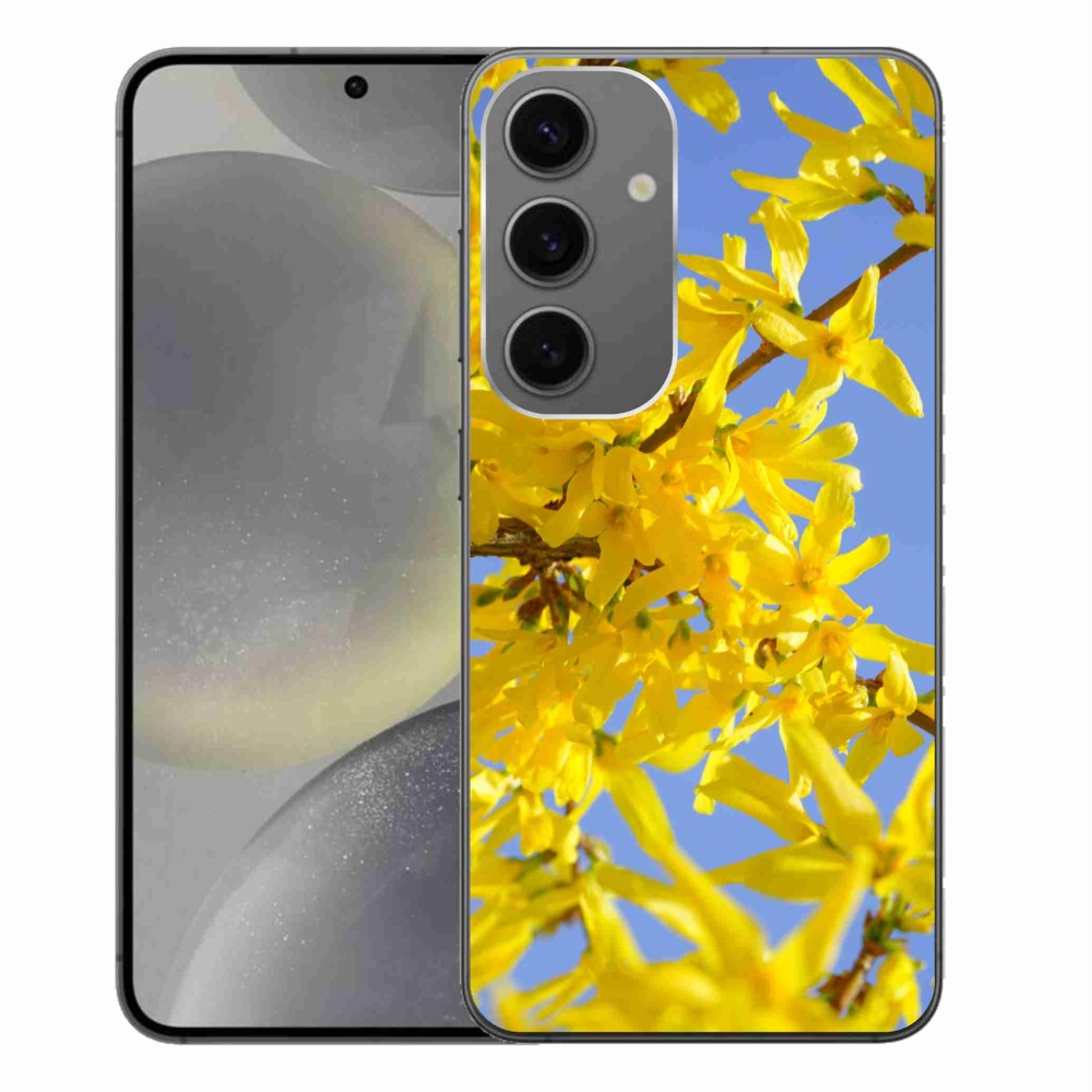 Gelový kryt mmCase na Samsung Galaxy S24+ - žluté květy