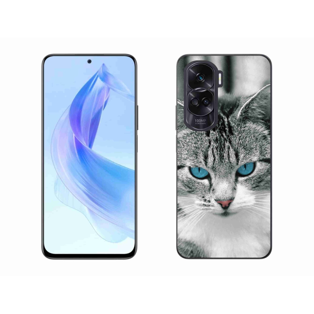 Gelový kryt mmCase na Honor 90 Lite - kočičí pohled 1