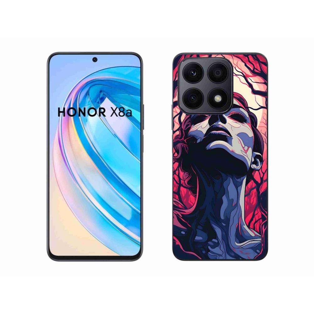 Gelový kryt mmCase na Honor X8a - abstraktní obličej