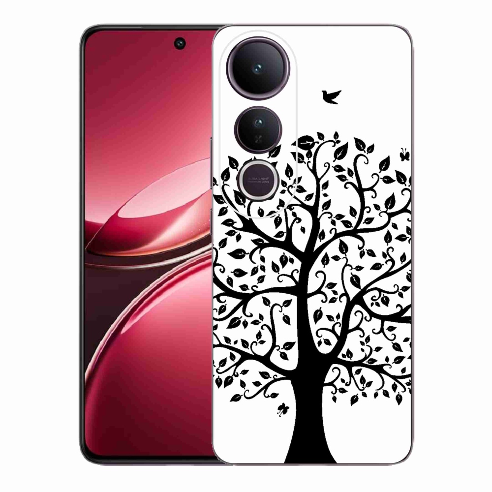 Gelový kryt mmCase na Vivo V50 Lite 4G/5G - černobílý strom
