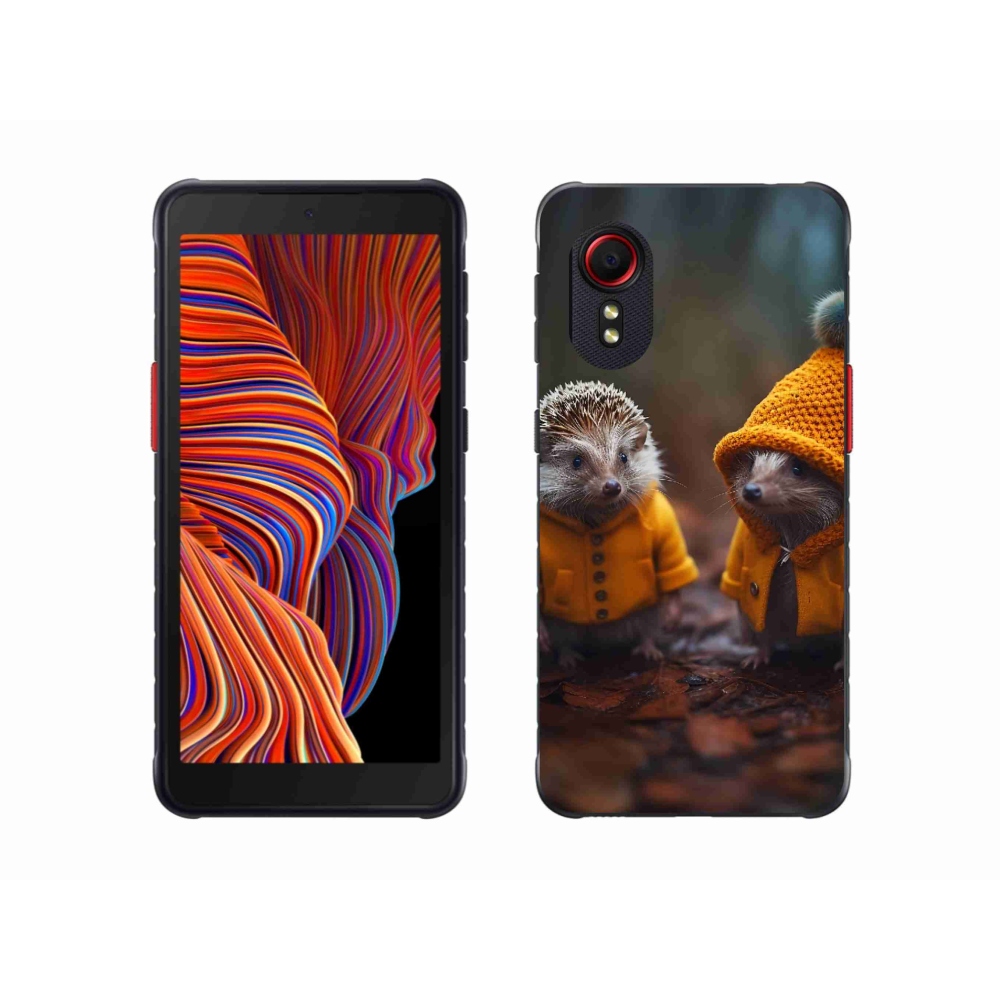 Gelový kryt mmCase na Samsung Galaxy Xcover 5 - ježci