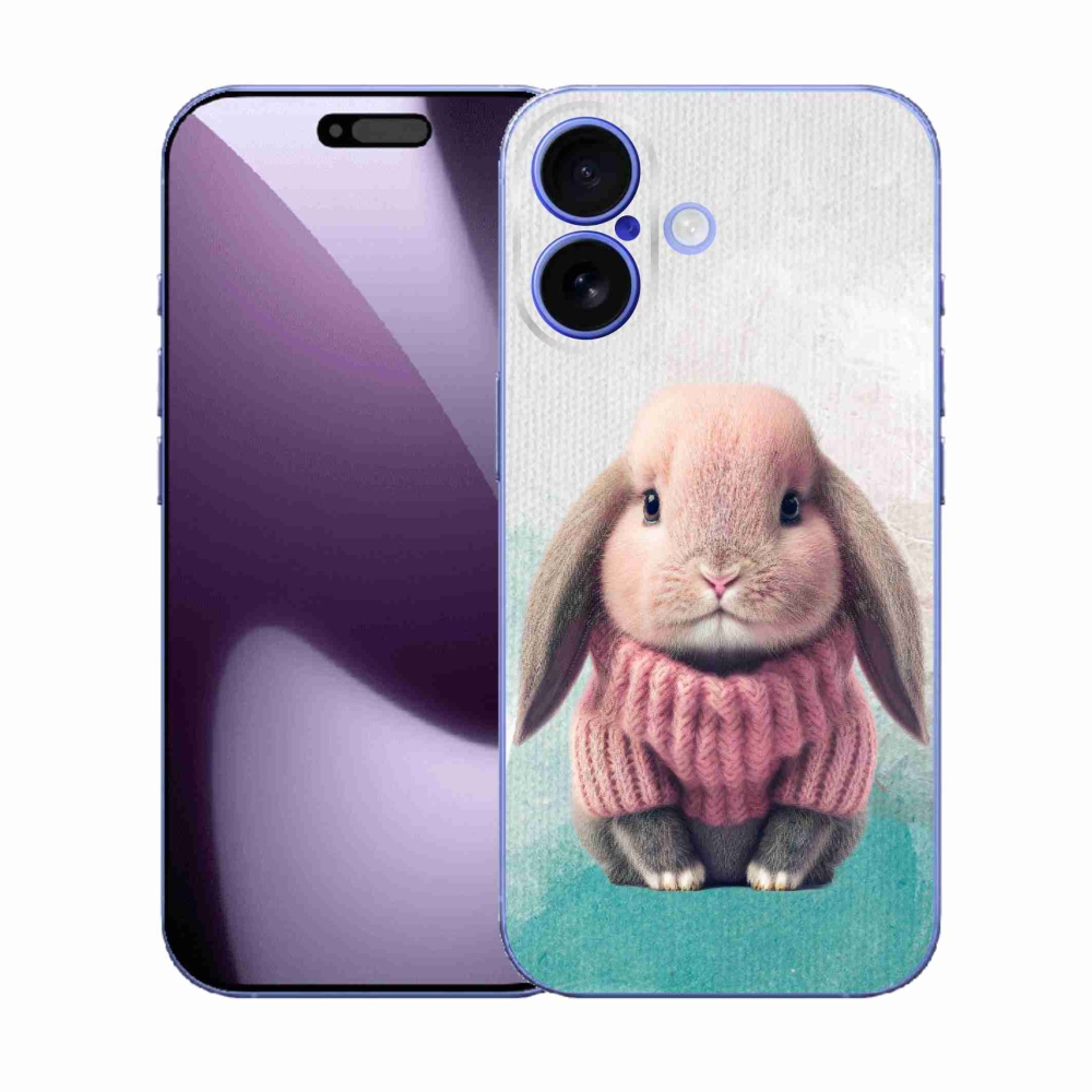 Gelový kryt mmCase na iPhone 17 - králíček ve svetru