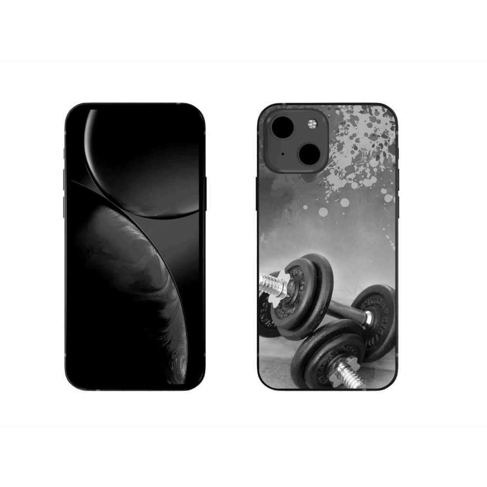 Gelový kryt mmCase na iPhone 13 6.1 - činky 1
