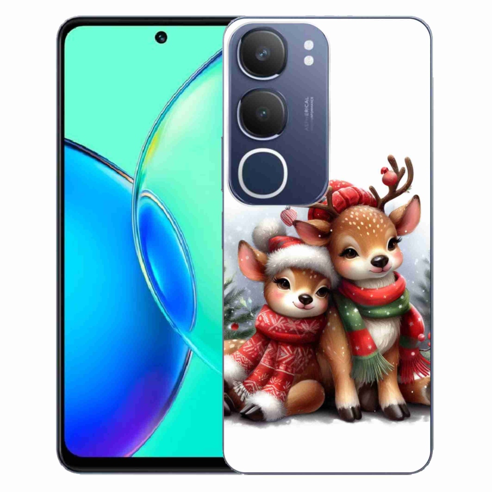 Gelový kryt mmCase na Vivo Y19s - vánoční sobi