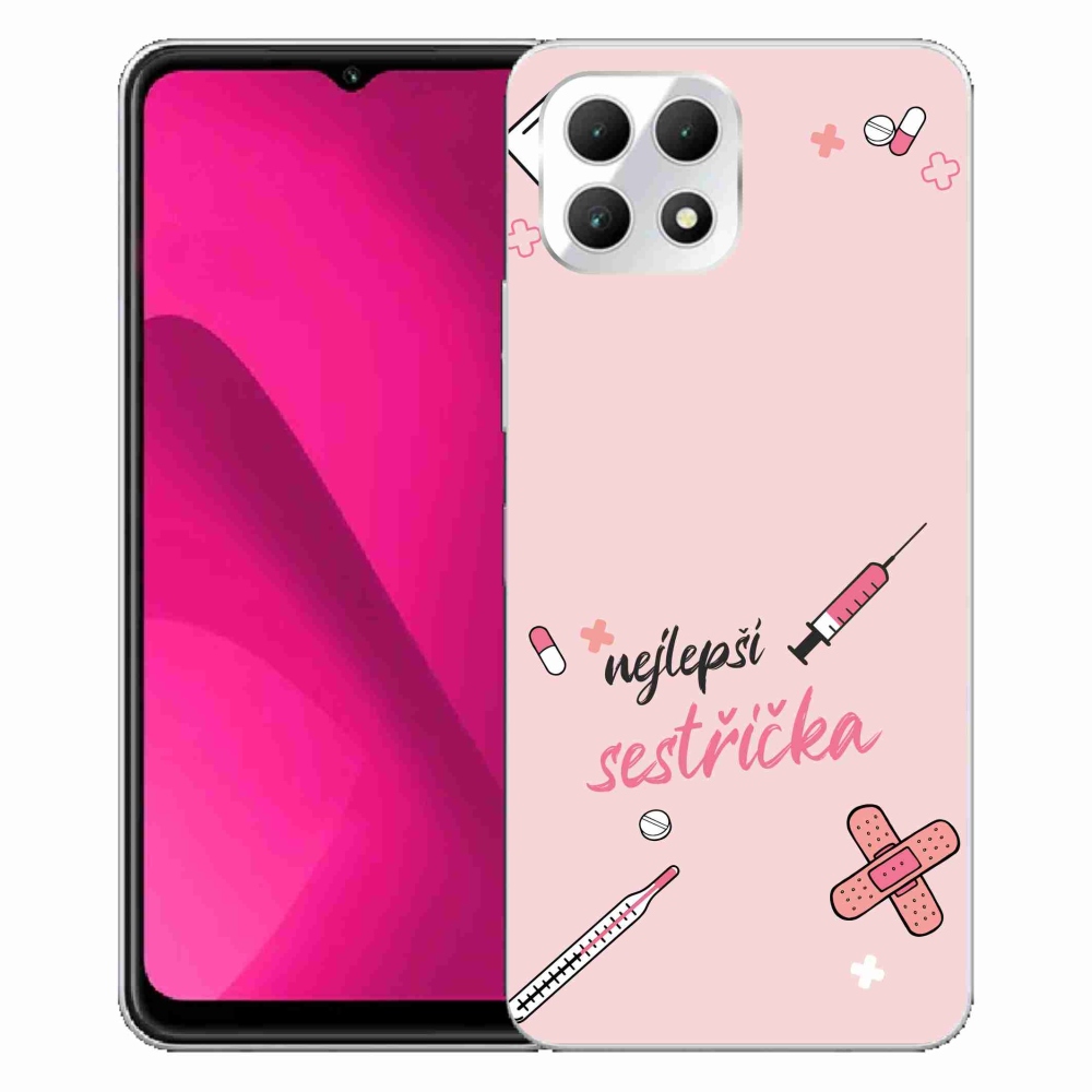 Gelový kryt mmCase na T-Mobile T Phone 2 - nejlepší sestřička růžové pozadí