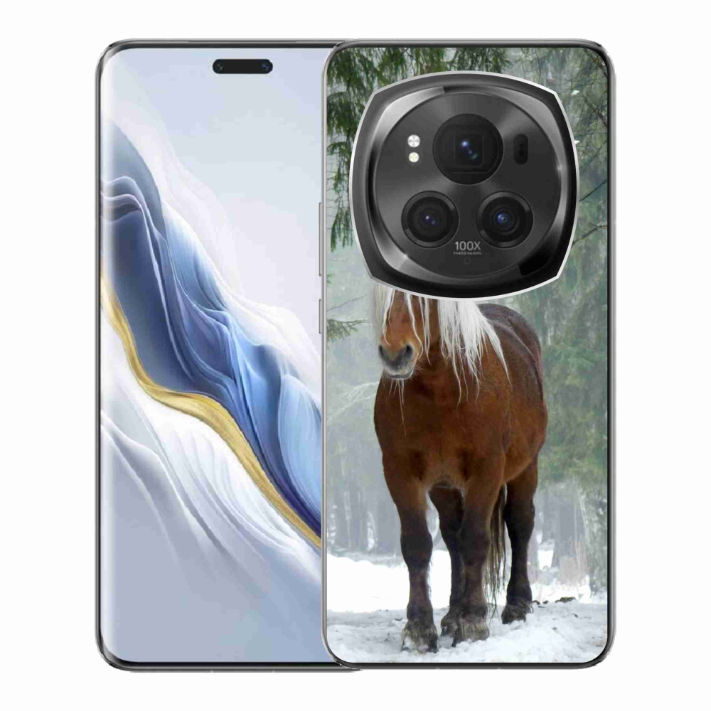 Gelový obal mmCase na Honor Magic 6 Pro 5G - kůň v lese