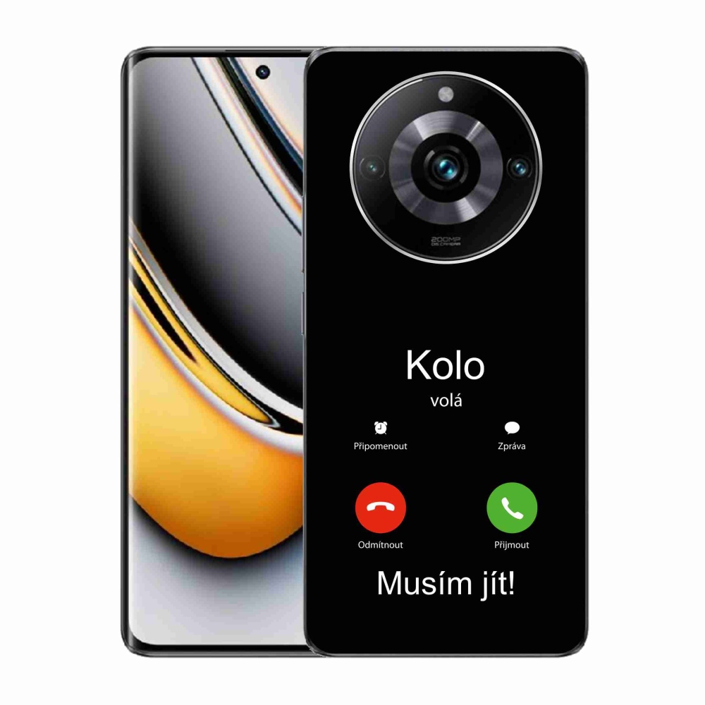 Gelový kryt mmCase na Realme 11 Pro/11 Pro+ - kolo volá černé pozadí