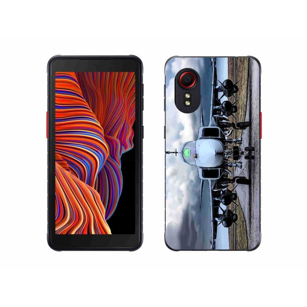 Gelový kryt mmCase na Samsung Galaxy Xcover 5 - vojenské letadlo