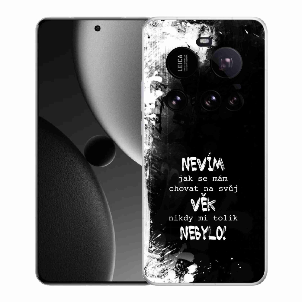 Gelový kryt mmCase na Xiaomi 15 Ultra - vtipný text 14 černé pozadí