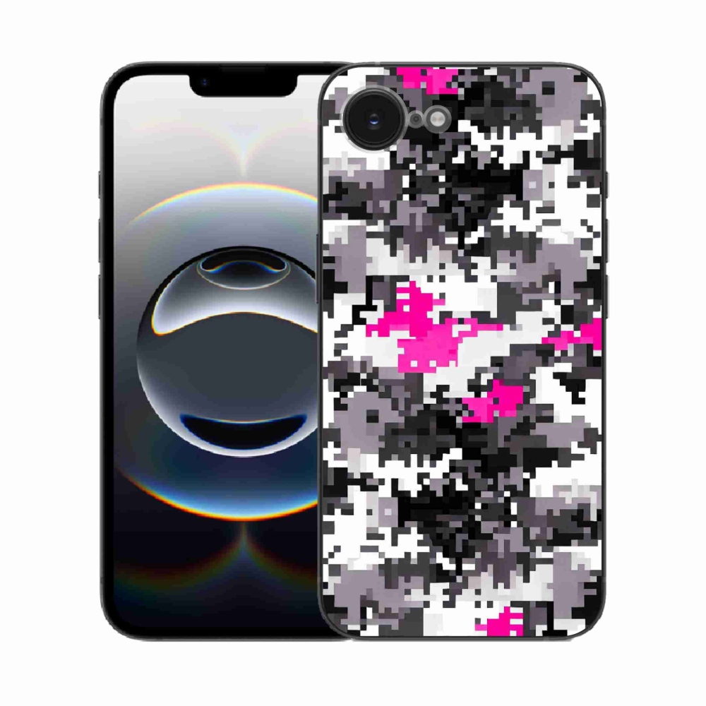 Gelový kryt mmCase na iPhone 16e - maskáčový vzor 4