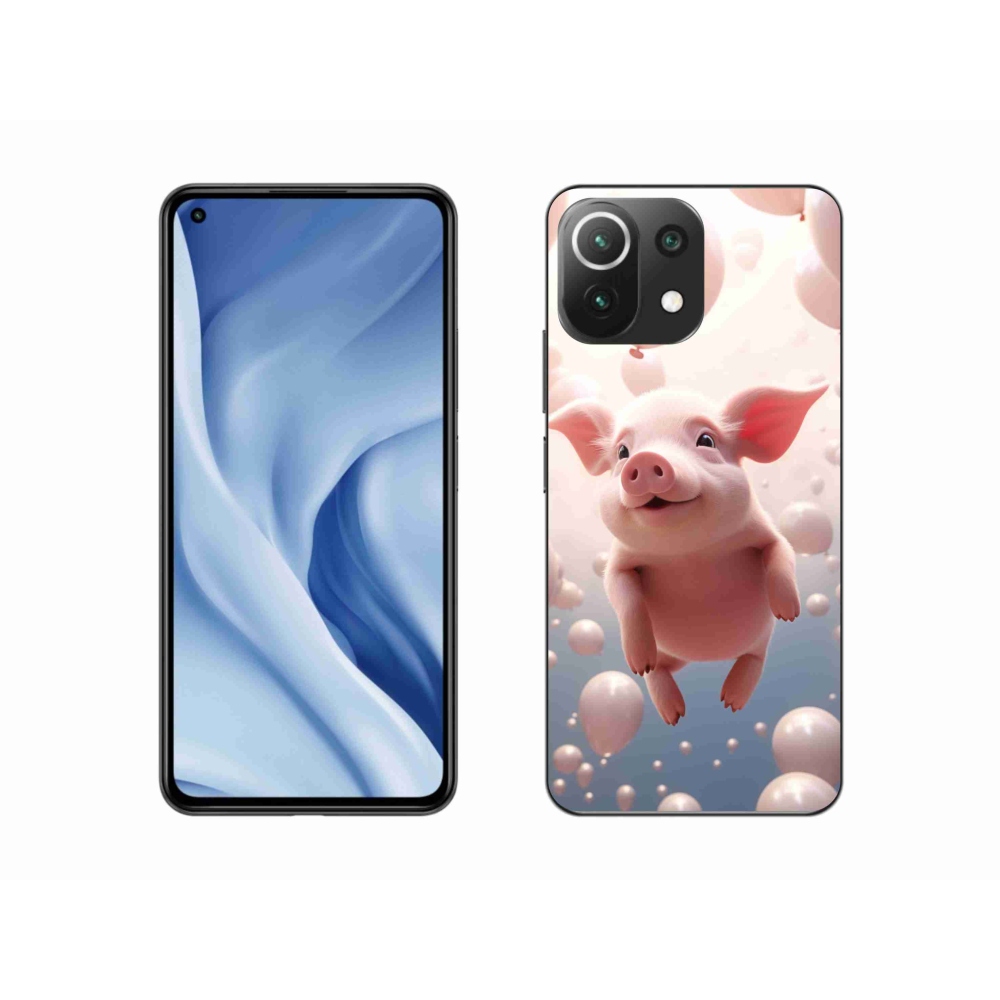 Gelový kryt mmCase na Xiaomi 11 Lite 5G NE - prasátko s balónky