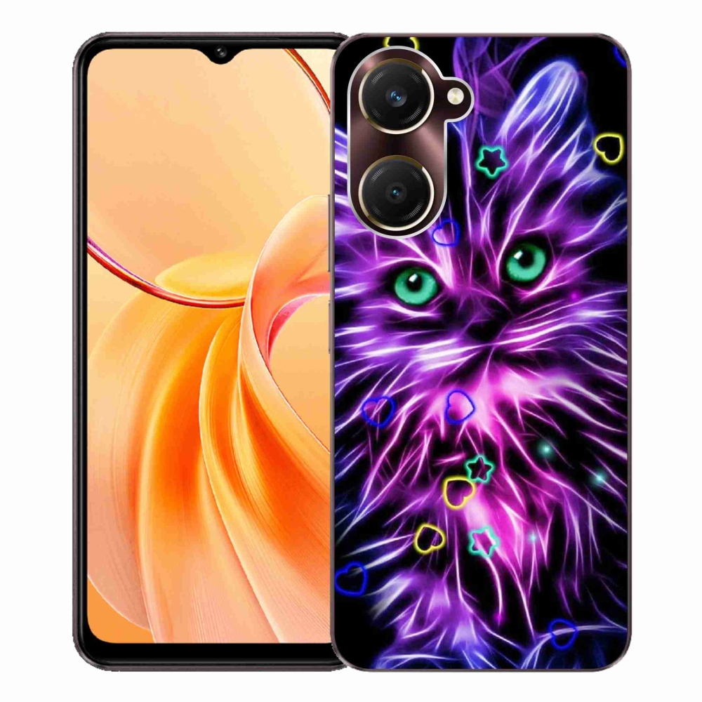Gelový kryt mmCase na Vivo Y28s 5G - abstraktní kočka