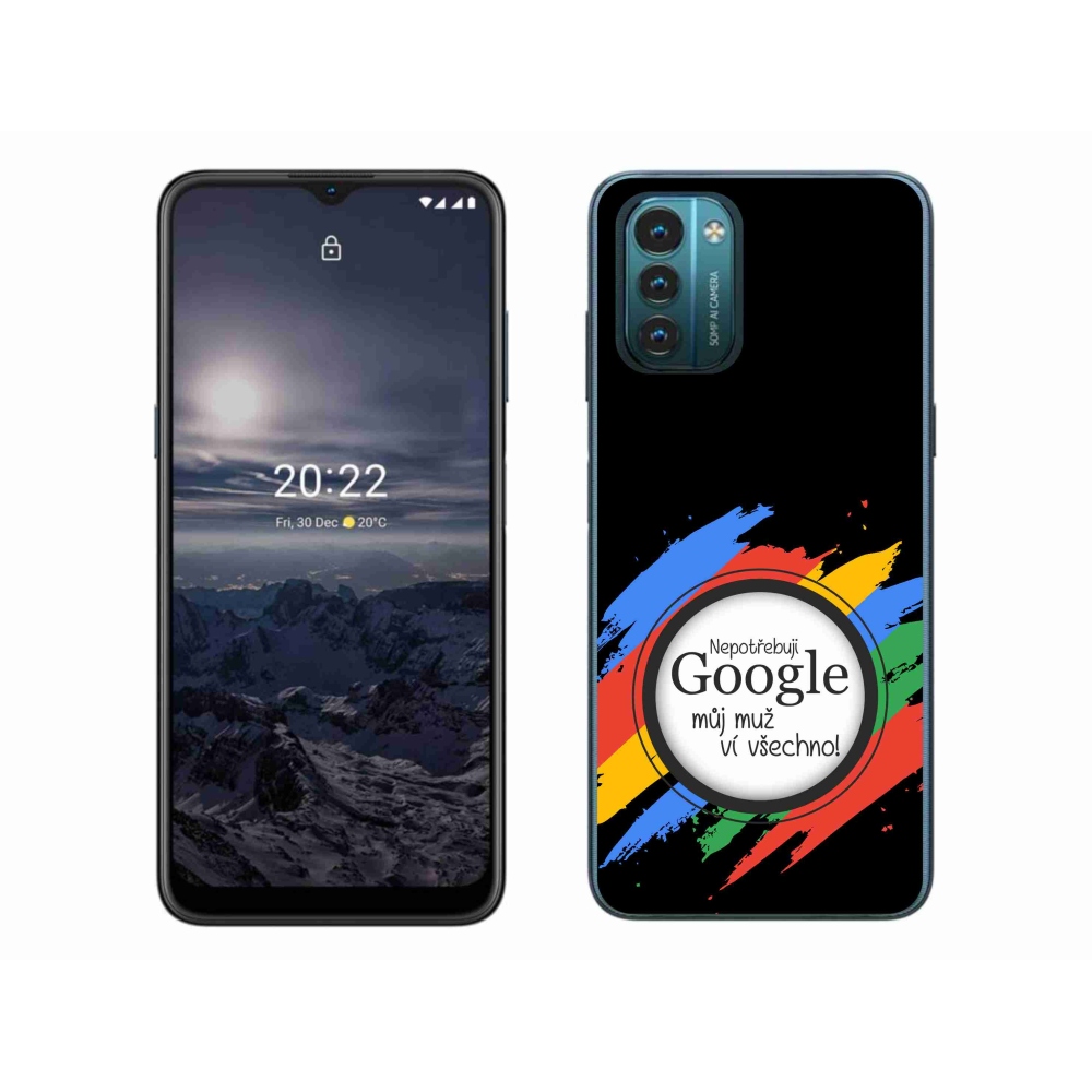Gelový kryt mmCase na Nokia G11/G21 - muž ví všechno černé pozadí