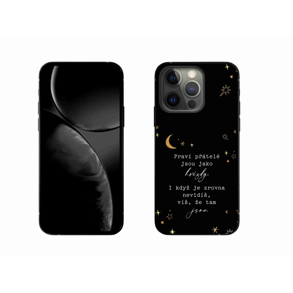 Gelový kryt mmCase na iPhone 13 Pro 6.1 - citát 6 černé pozadí