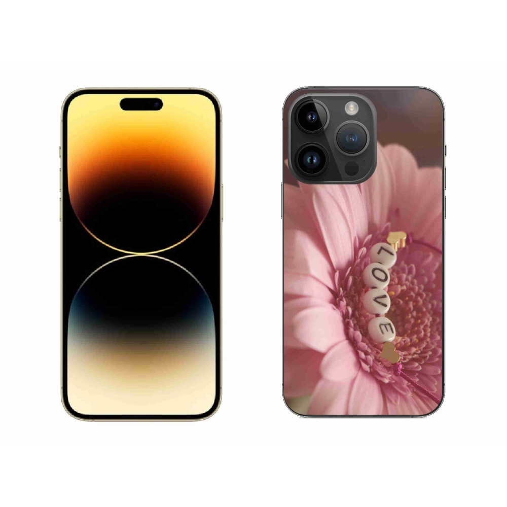 Gelový kryt mmCase na iPhone 14 Pro Max - přívěsek love