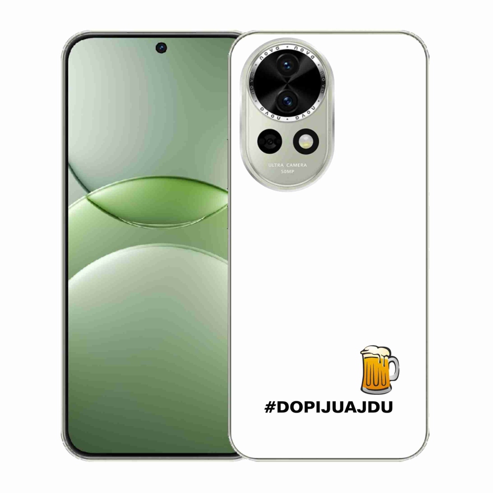 Gelový kryt mmCase na Huawei Nova 13 5G - pivní motiv 1 bílé pozadí