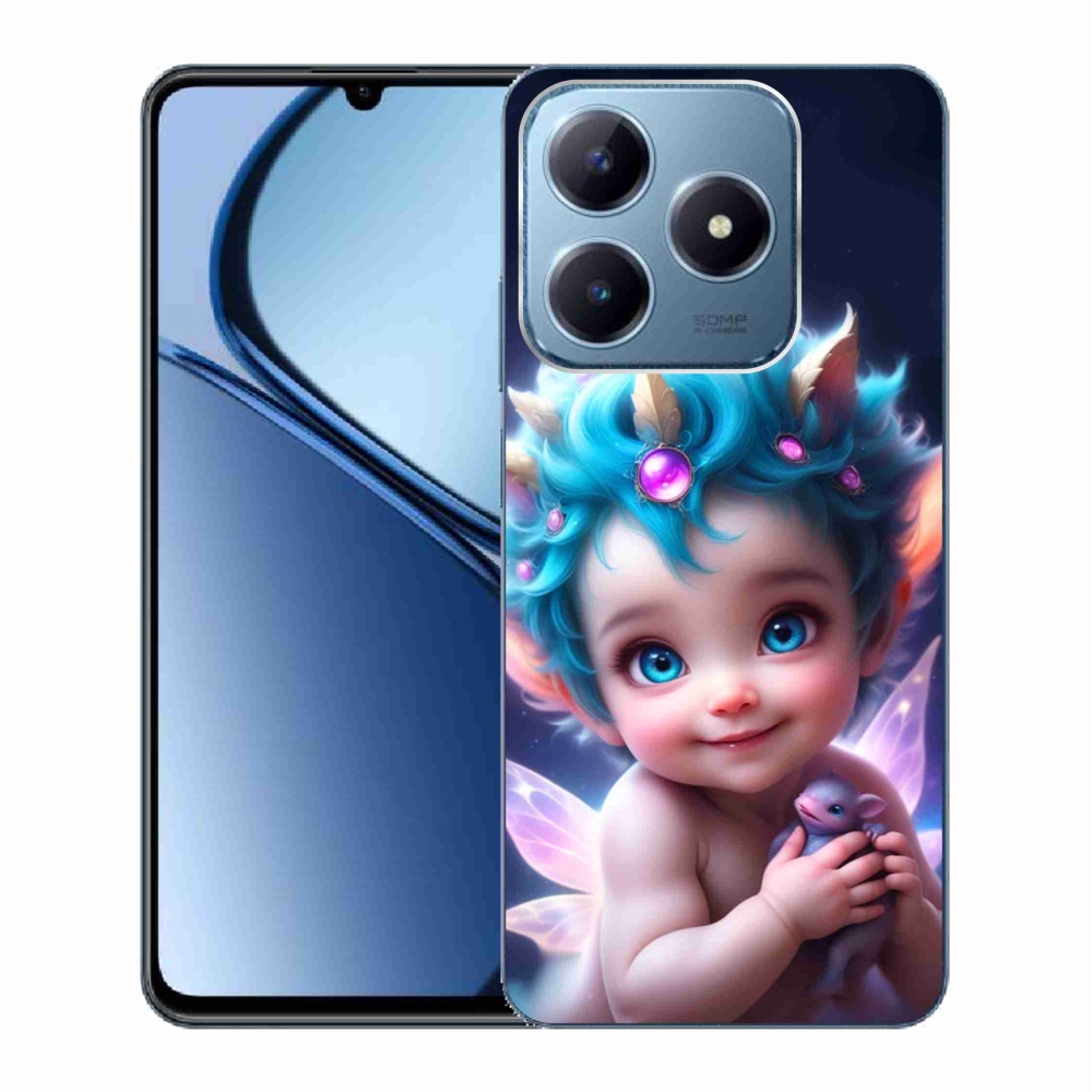 Gelový kryt mmCase na Realme C63 - dítě s motýlími křídly