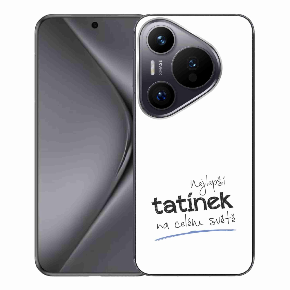 Gelový kryt mmCase na Huawei Pura 70 Pro - nejlepší tatínek 4 bílé pozadí