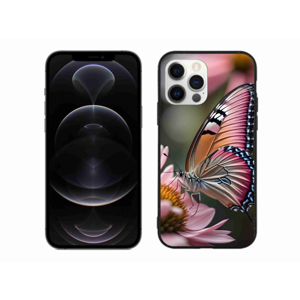 Gelový kryt mmCase na iPhone 12 Pro Max - barevný motýl