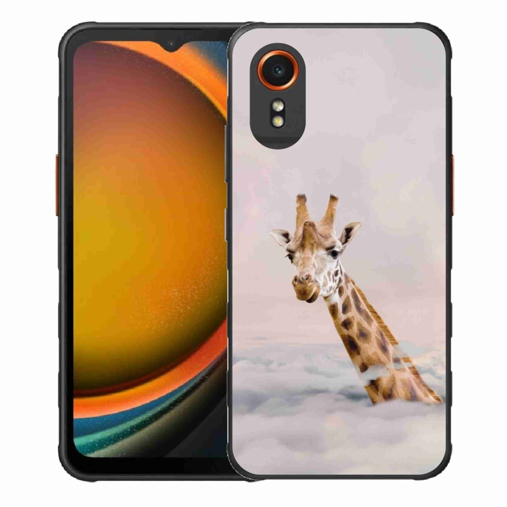 Gelový kryt mmCase na Samsung Galaxy Xcover 7 - žirafa v oblacích