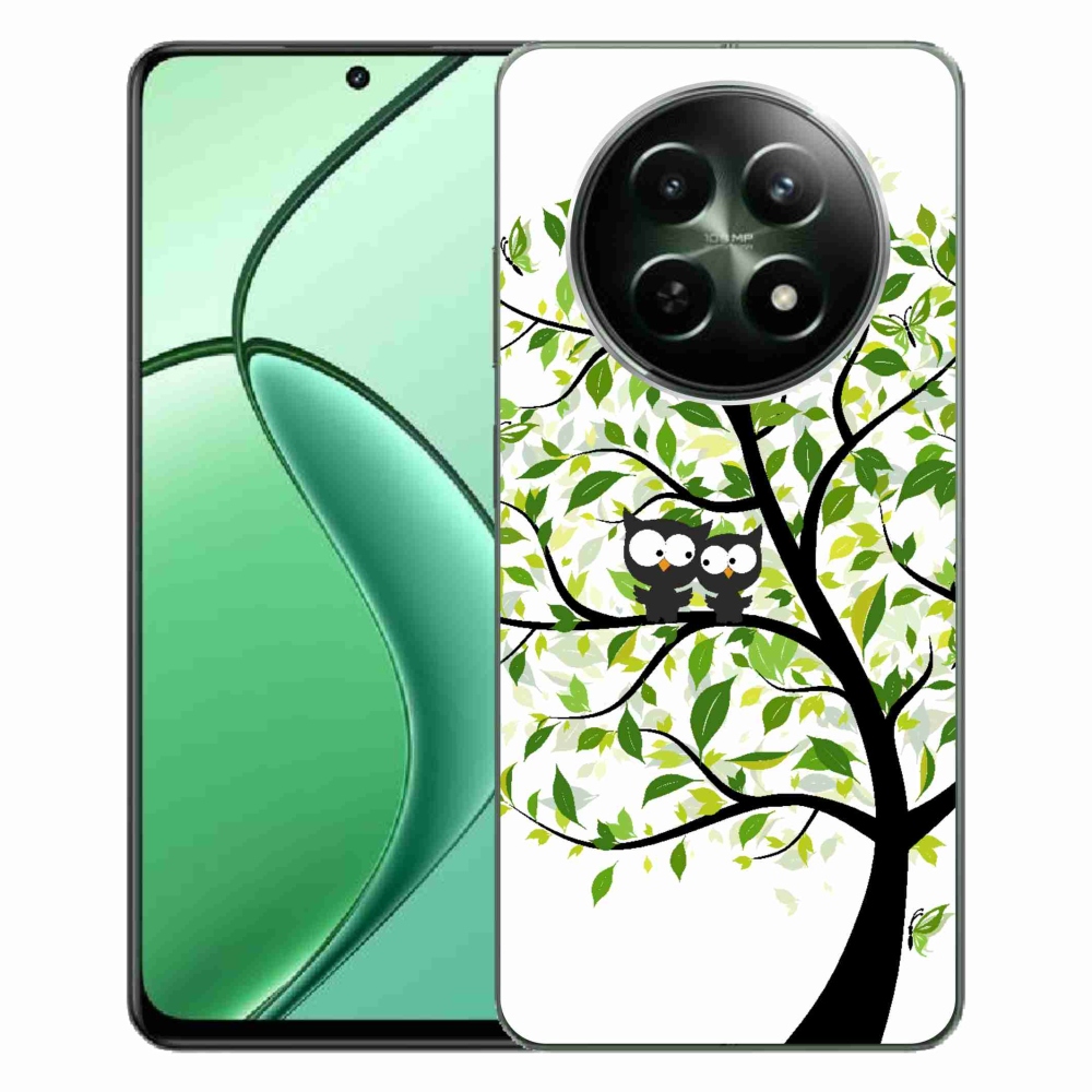 Gelový kryt mmCase na Realme 12 5G/12x 5G - sovičky na stromě